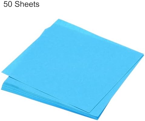 MECCANIXITY 50 Sheet Origami Paper Double Sided Aquamarine Blue 5x5 Inch Square Sheet for Art Craft Project, Beginners, Gifts Decor