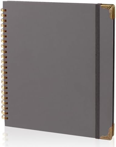 Joyberg Scrapbook 80 Pages, Scrapbooking Supplies 8 x 8 In, Scrapbook Album Suitable for Album Memory Book Wedding, Anniversary Family, DIY Craft Projects (Gray)