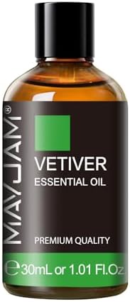 MAYJAM Vetiver Essential Oil for Diffuser Soap Candle Making, 1.01fl.oz