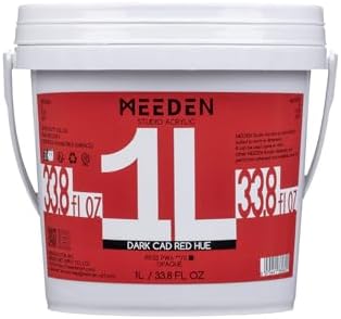 MEEDEN Dark Cad Red Acrylic Paint: 1L /33.8oz Heavy Body Gloss Finish