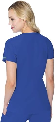Med Couture Touch Scrub Top for Women Raglan Sleeve 6 Pockets Modern Fit