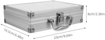 SEWACC Aluminum Briefcase Tool Box Lockable Handheld Carrying Case Multi-Functional Tool Storage Box for Garden Tools Craft Supplies Accessories Compact 9.05 X 6.49 X 2.36 in