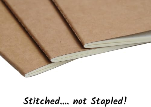 WANDERINGS A5 Blank Travelers Notebook Insert / A5 Journal Refill | 5.5" x 8.3" (14 x 21cm) | 6 Booklets, 480 Blank Pages | Travelers Notebook Refills for Journals, Diaries, Planners