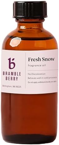 Brambleberry Fresh Snow Fragrance Oil | Clean for Soap, Lotion & Candles | Clean fresh snow fragrance oil with cotton, florals, water, and wood notes for soap making, lotion, scrubs, candles, perfume