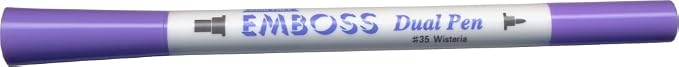 Tsukineko Embossing Pen Dual Bullet Tip, Wisteria