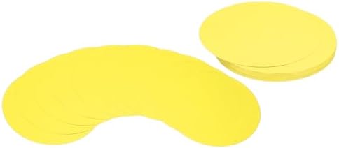 PATIKIL 7inch Circle Card Stock, 36Pcs Round Shape Cutouts Paper Thick Cardstock Coaster for DIY Craft Projects Classroom Bulletin Board Decor, Yellow