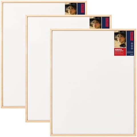 3pk Blank Framed Canvas Wall Art - Premium White Canvas for DIY Art and Custom Painting-Christmas Wall Deco(16 * 20-3)