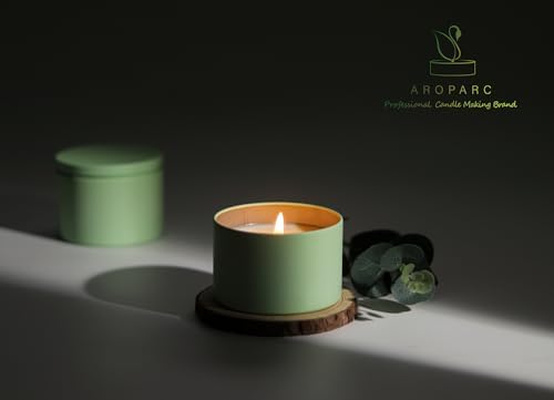 Aroparc Complete Candle Making Kit for Adults, Complete Candle DIY for Beginner - Soy Wax, Scent, Pouring Pot, Wicks and Stickers, Tins, and More