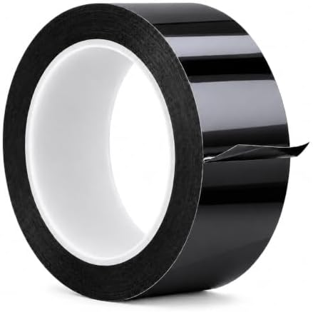 GGR Supplies MMYP-1 Black Metalized Polyester Film Tape, 2 Inch x 72 Yds