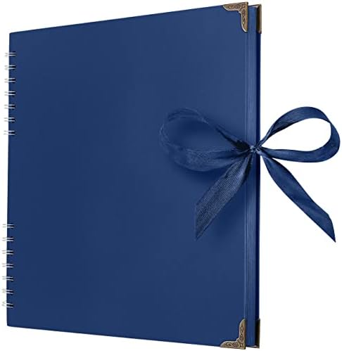 Bstorify Square Scrapbook Photo Albums 80 Pages (11 x 11 Inch) Blue | Hardcover with Thick 200 GSM Kraft Paper, Ideal for Your Scrapbooking Albums, Art & Craft Projects (Blue, 11 x 11 Inch)