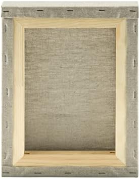 Senso Clear Primed Linen Stretched Canvas - Multi-Media Stretched Canvas for Oils, Acrylics, Pastels, & More! - 12x16