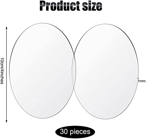 Jetec 30 Pcs 4 Inch Acrylic Circle Disc Clear Round Blanks for Crafts