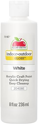 Apple Barrel Gloss Acrylic Paint in Assorted Colors (8 oz), 20408 Gloss White