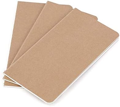 WANDERINGS Blank Regular Size Travelers Notebook Inserts | 4.25" x 8.25" (11 x 21cm) | 100 GSM Paper | 3 Hand-sewn Booklets/180 Pages | Travelers Notebook Refills for Journals, Diaries, Planners