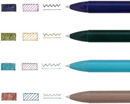 WRITECH Retractable Gel Ink Pens: 0.5mm 2-in-1 Multicolor Fine Point 4ct | Colorful Click Pen No Smear Bleed Smooth Writing For Journaling Drawing Note Taking For Teacher Student Nurse Home Office