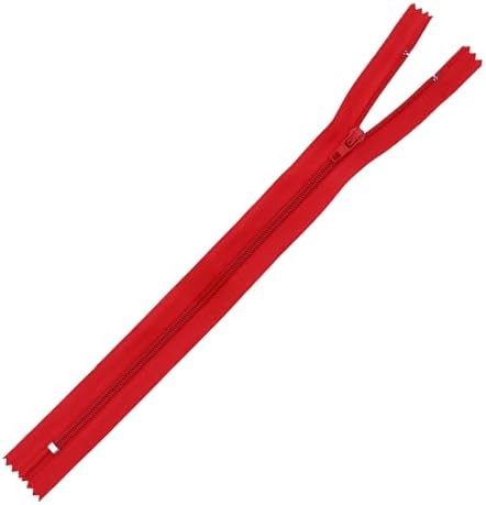 Mandala Crafts 85 PCs Red Assorted Lengths Nylon Zippers for Sewing