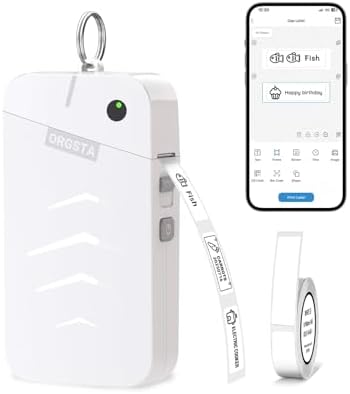 ORGSTA S001 Label Maker Machine with Tape, Portable Bluetooth Label Maker