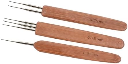 3 Pcs/Set Dreadlock Crochet Hook for Hair Dreadlock Needle Tool for Braid Craft Dread Locks Crochet Needles 0.75mm (1 Hook 2 Hooks 3 Hooks)