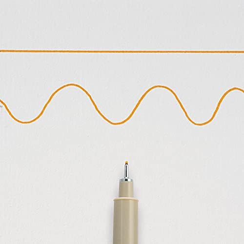 SAKURA PIGMA MICRON 05 FINELINER PEN, 0.45MM LINE WIDTH, PACK OF 2 (Orange)