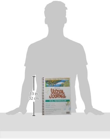 Strathmore Wire Bound Visual Journal, 90 lb. Cold Press Watercolor Paper, 9 X 12 inches, White, 34 Sheets (460-49)
