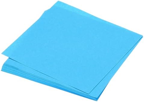 MECCANIXITY 50 Sheet Origami Paper Double Sided Aquamarine Blue 5x5 Inch Square Sheet for Art Craft Project, Beginners, Gifts Decor