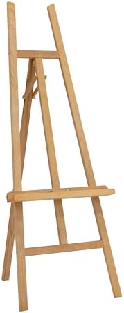 Studio Designs Museum Display Easel – Adjustable Solid Wood Stand for Painting, Sketching, Wedding & Event Signs, Posters, Photography, Home Decor – Foldable, Lightweight, 60–63” Natural Wood