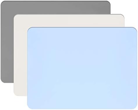 Gartful Silicone Crafts Mat, Silicone Sheets for Crafts, Painting, Nail Arts, Clay, Resin Jewelry Casting Molds Mat, Table Pad Placemat, Nonstick Nonslip, Gray & Beige & Light Blue (15.7x11.8 inch)