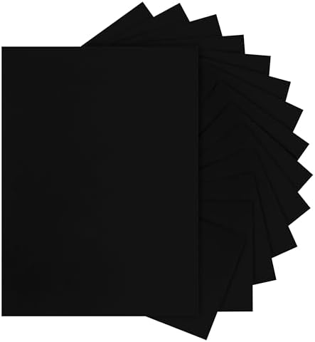 Silunkia 40 Sheets Black Cardstock 8.5 x 11 for Halloween 75lb