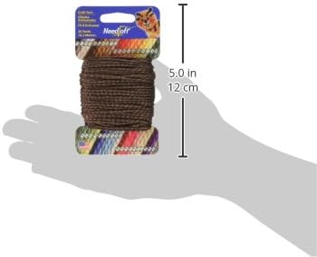 Needloft Craft Yarn, 20-Yard, Brown