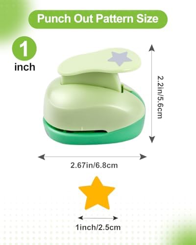 UCEC Craft 1 inch Star Hole Punch, Star Punch, Christmas Punch Puncher for Paper Crafting Scrapbooking