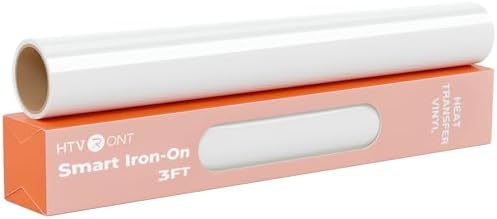 HTVRONT Smart Iron On Vinyl, White HTV - 13" x 3FT Heat Transfer Vinyl