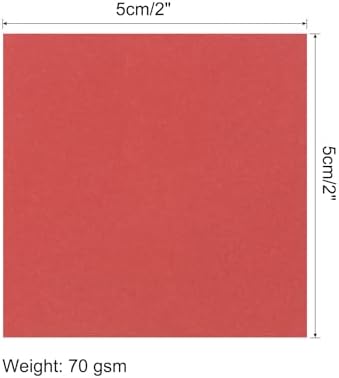 MECCANIXITY 50 Sheet Origami Paper Double Sided Bright Red 2x2 Inch Square Sheet for Art Craft Project, Beginners, Gifts Decor