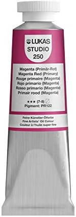 Lukas Studio Artist Oil Color Paints - High-pigment oil paint made with natural binder for artist, painting, & more! - [Magenta (Primary) - 37 mL]