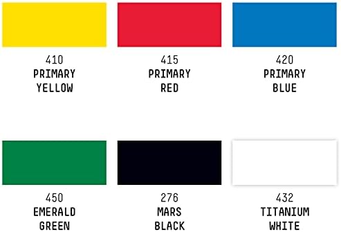 Liquitex Acrylic Gouache Paint Set, 6 x 22ml (0.74-oz), Primaries