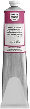 Lukas Studio Artist Oil Color Paints - High-pigment oil paint made with natural binder for artist, painting, & more! - [Magenta (Primary) - 200 mL]