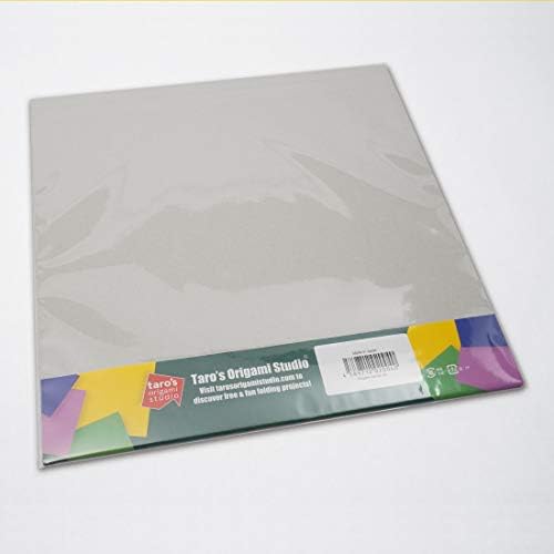 [Taro's Origami Studio] Jumbo 13.8 Inch One Sided 30 Colors 30 Sheets Square Easy Fold Premium Japanese Paper for Beginner (Imported Product From Japan)