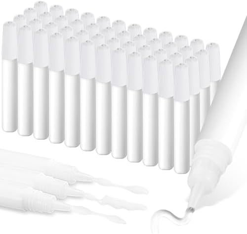 MotiMind 48 White Tacky Glue Pens Quick Dry, Mini Glue Bottles Bulk,White