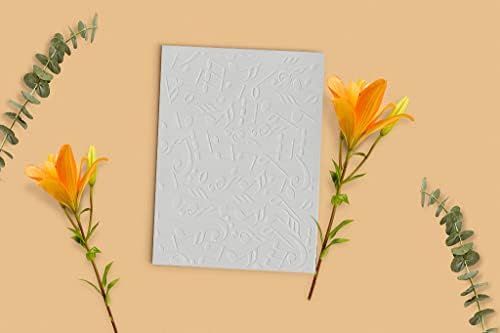 Music Notes Plastic Embossing Folders for Card Making Background Scrapbooking Plastic Template Photo Album Card Paper Handmade DIY Craft Decoration Template Molds