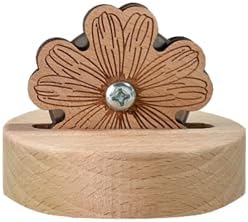 Thread Cutter Blade Tool for Sewing with Flower Shape Solid Wooden Sewing Tools (1 Piece)