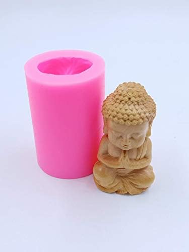 Bronze Buddha 3D Candle Mold for Candle Maker Soap Molds Polymer Clay Cold Porcelain Silicone Molds Resin Craft Mould