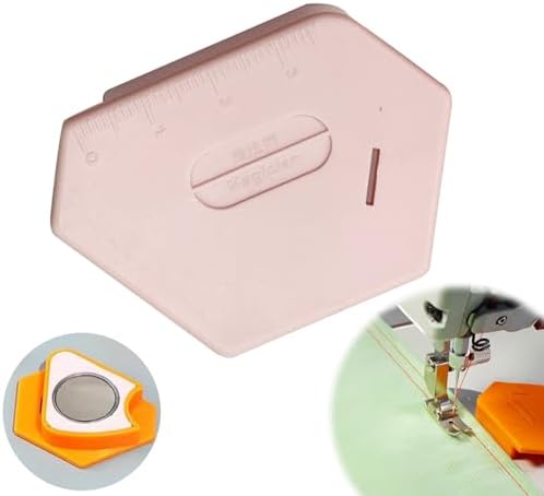 2025 Upgraded Magnetic Seam Guide for Sewing Machine,Multi-Purpose Tool Polygonal Strong Magnetic Gauge,Polygonal Multifucntional Seam Guide Hemmer with Scale,Sewing Accessories Supplies (B-Pink)