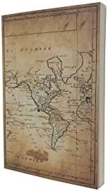 LayFlat Sketchbook - 5.5 x 8.25 Inches - Old World Map Blank Note Book, 64 Sheets, Thick 100gsm Paper