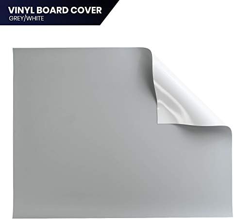 Pacific Arc Vinyl Board Cover. Self Healing and Stain Resistant Gray/White Sheet, 37.5 inches by 48 inches