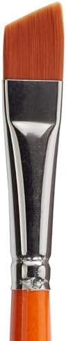 KINGART Premium Radiant 6400-1/2 Angular Shader Series Artist Brush, Synthetic Taklon Hair, Short Handle, for Acrylic, Oil and Watercolor Painting, Size 1/2"