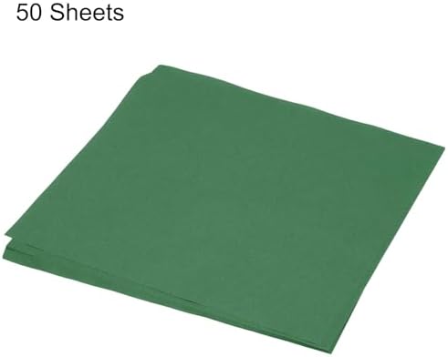 MECCANIXITY 50 Sheet Origami Paper Double Sided Emerald Green 10x10 Inch Square Sheet for Art Craft Project, Beginners, Gifts Decor