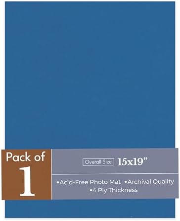 Royal Blue 15x19 Uncut Premium Mat Board - No Opening - 1 Mat