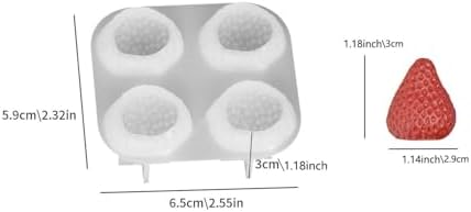 4pcs Small Strawberry Grape Soaps Mold Soap Making Kit for Soap Making Gift (Without Soaps)