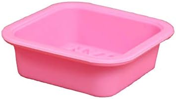 AKOAK 6 Pack Pink DIY Handmade Square Silicone Soap Molds - 100% Handmade - for Soap Making Handmade Baking Tool Soap Cake Decorating