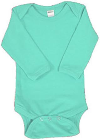 Monag Long Sleeve Baby Bodysuit, Long Sleeve Blank Solid Color Baby One-Piece, 100% Cotton Infant Bodysuit, Creeper