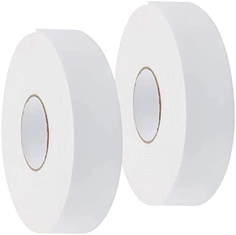 Double Sided Foam Tape 2.36In x 33FT 2 Pack, Mounting Tape Heavy Duty, Strong Adhesive Weatherproof Seal Strips for DIY Craft Picture Poster, Car & Gap Filling Mountings, Home Office Decor (White)